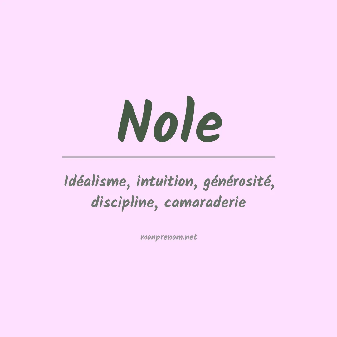 Prénom Nole
