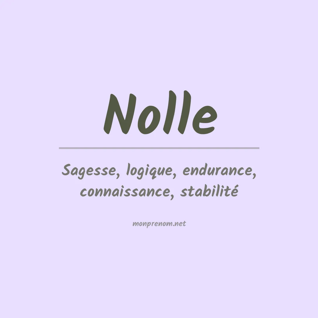Prénom Nolle