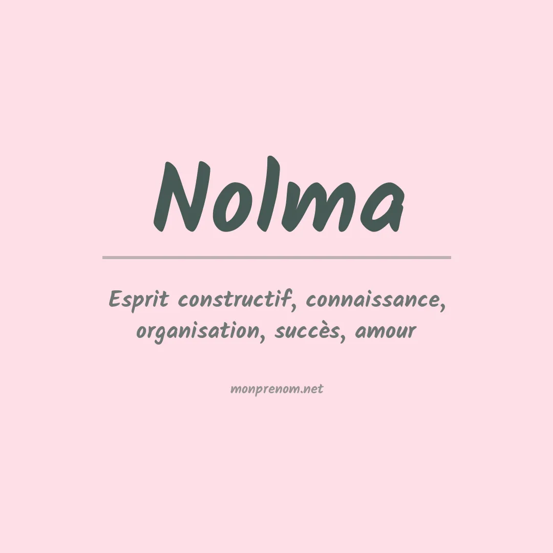 Prénom Nolma