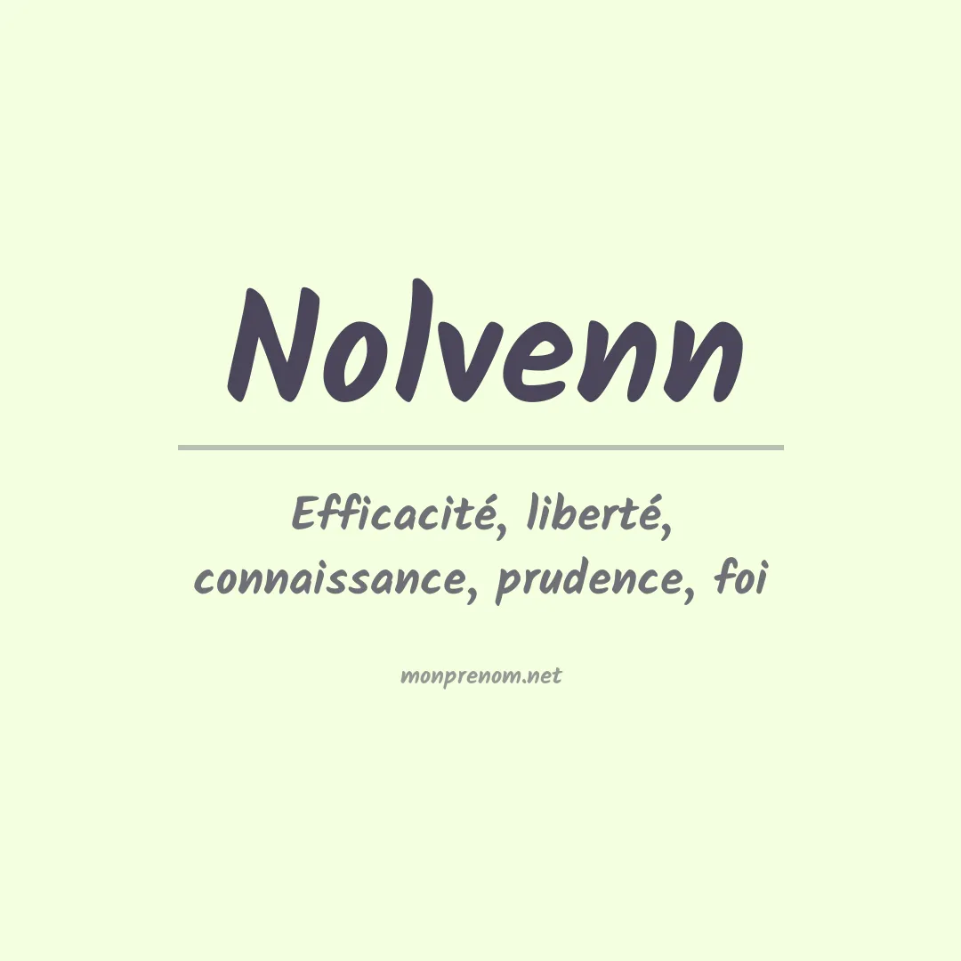 Signification du prénom Nolvenn