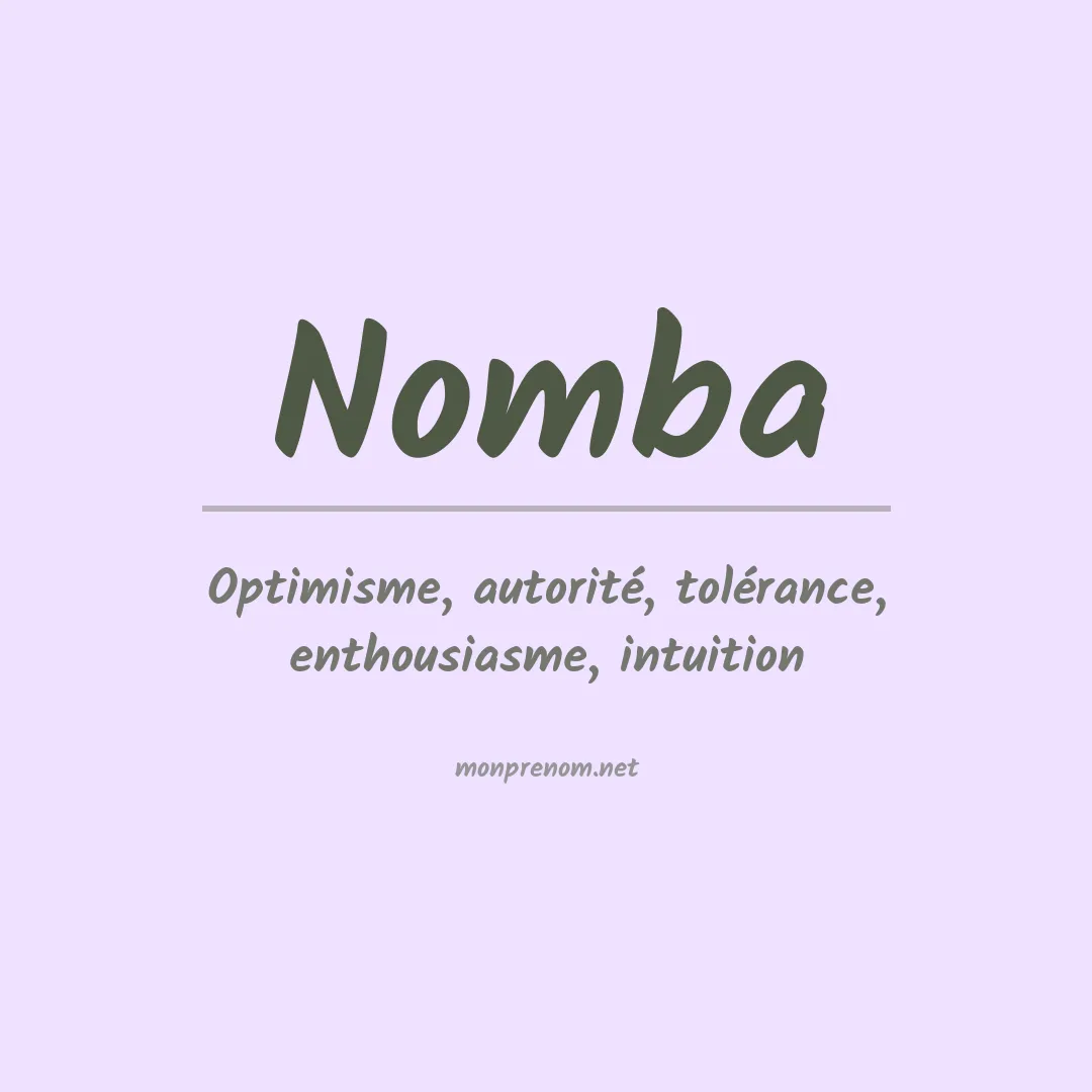 Signification du prénom Nomba