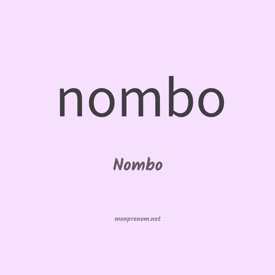 Nombo en chinois