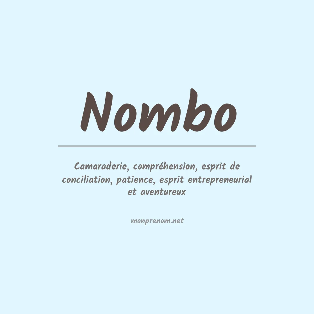 Signification du prénom Nombo
