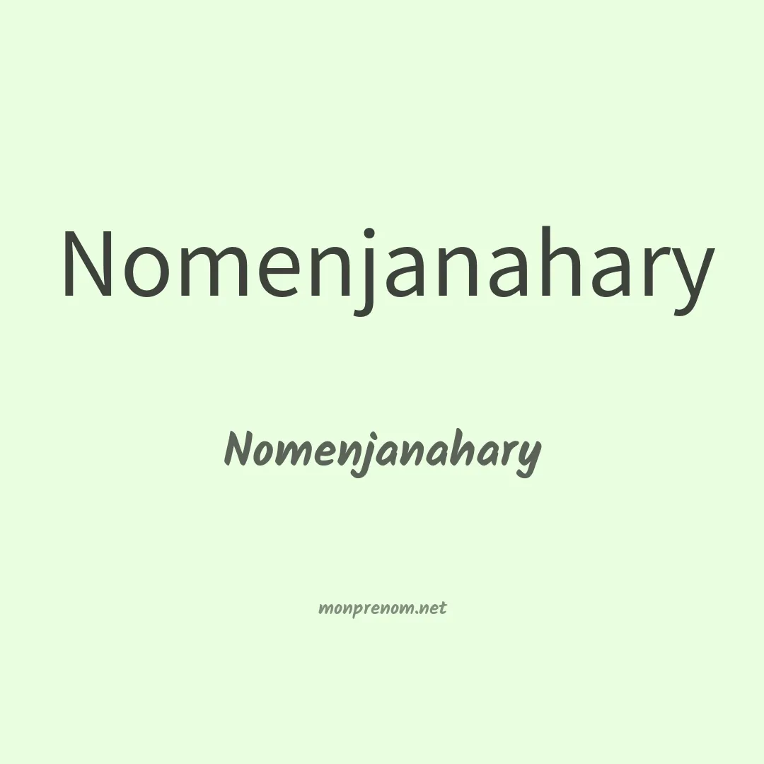 Nomenjanahary en chinois