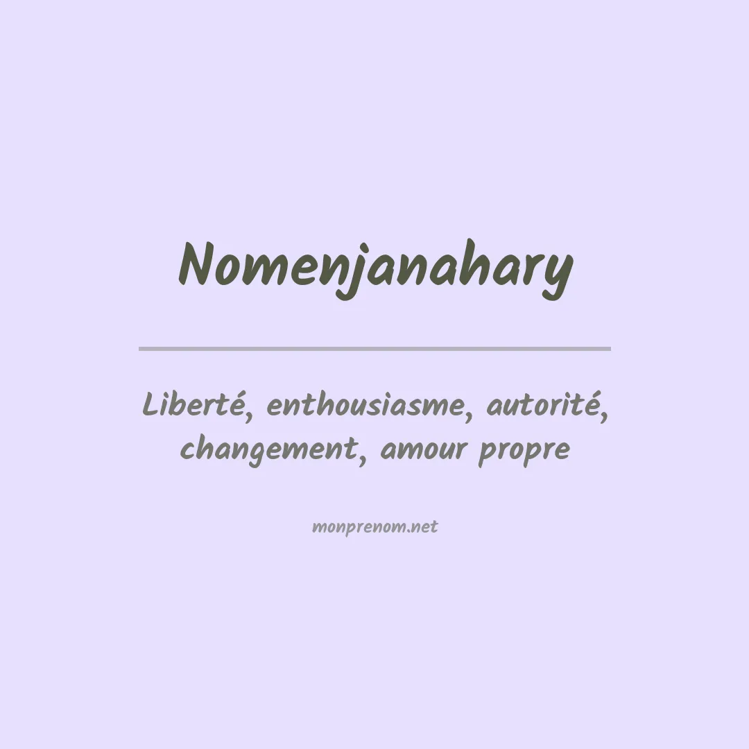 Prénom Nomenjanahary