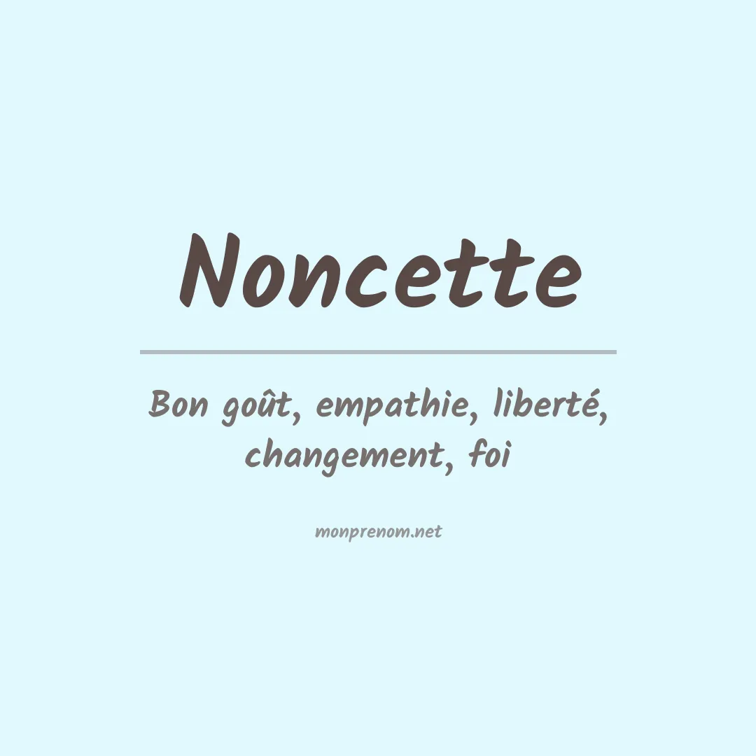 Prénom Noncette
