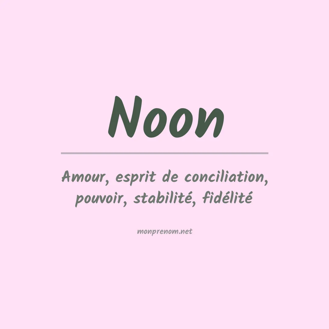 Prénom Noon