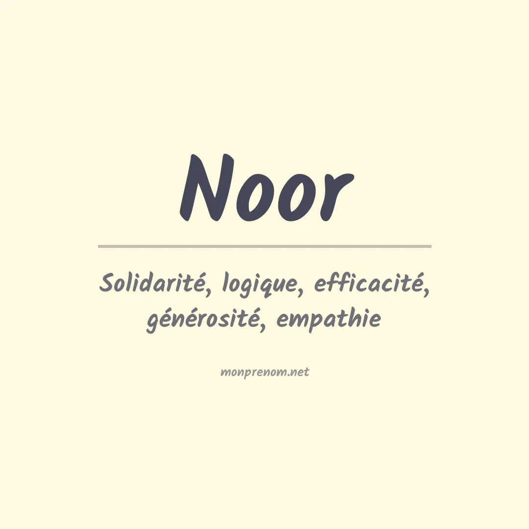 Prénom Noor