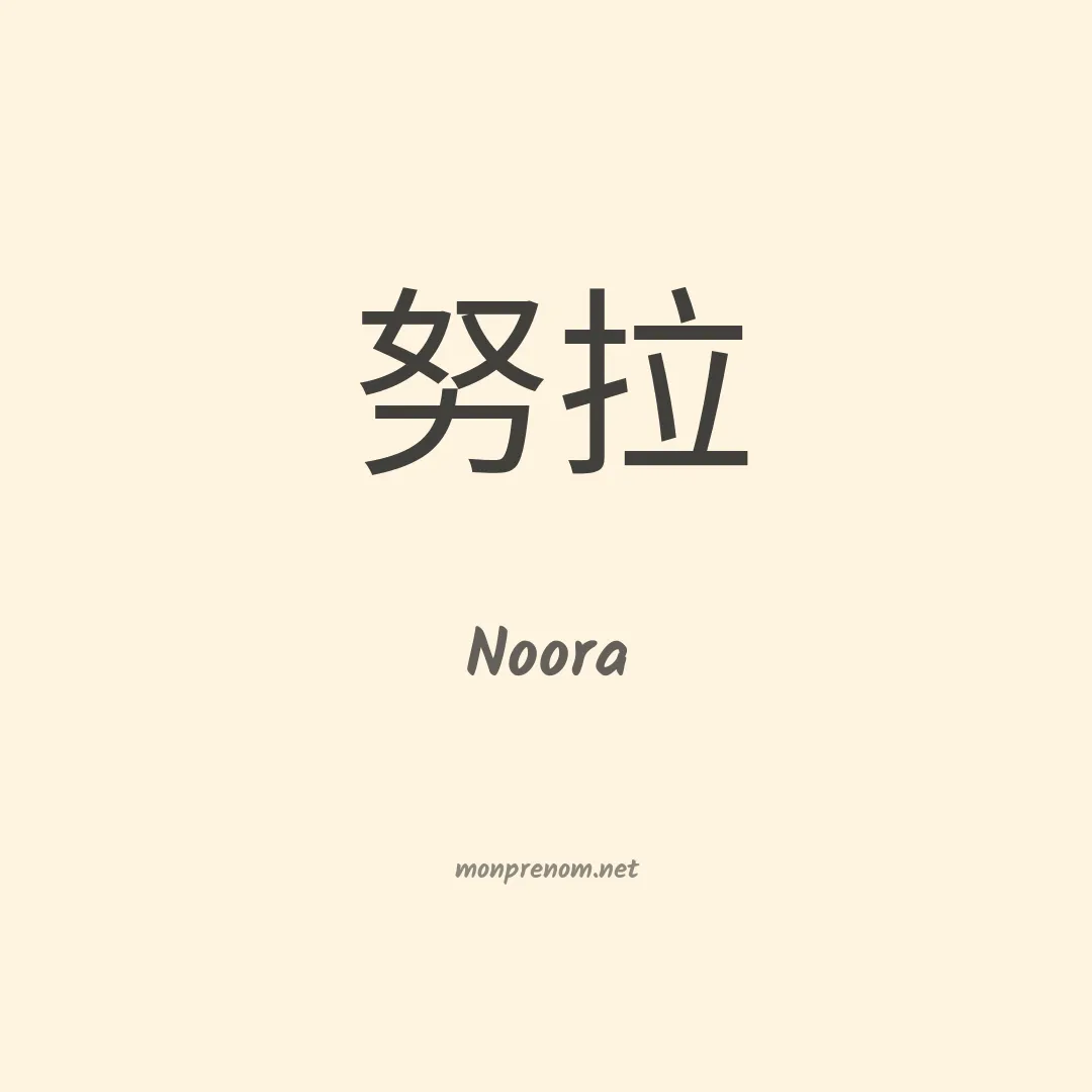 Noora en chinois