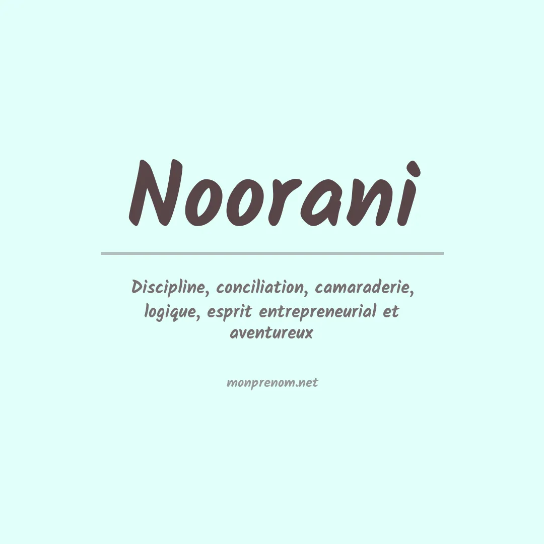 Prénom Noorani