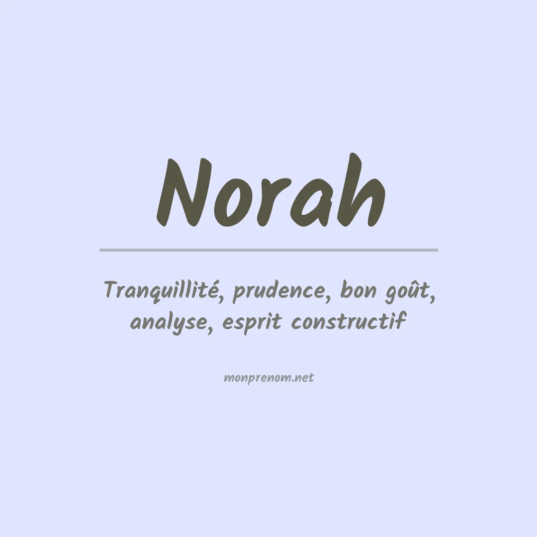 Prénom Norah