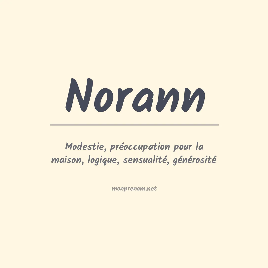 Signification du prénom Norann
