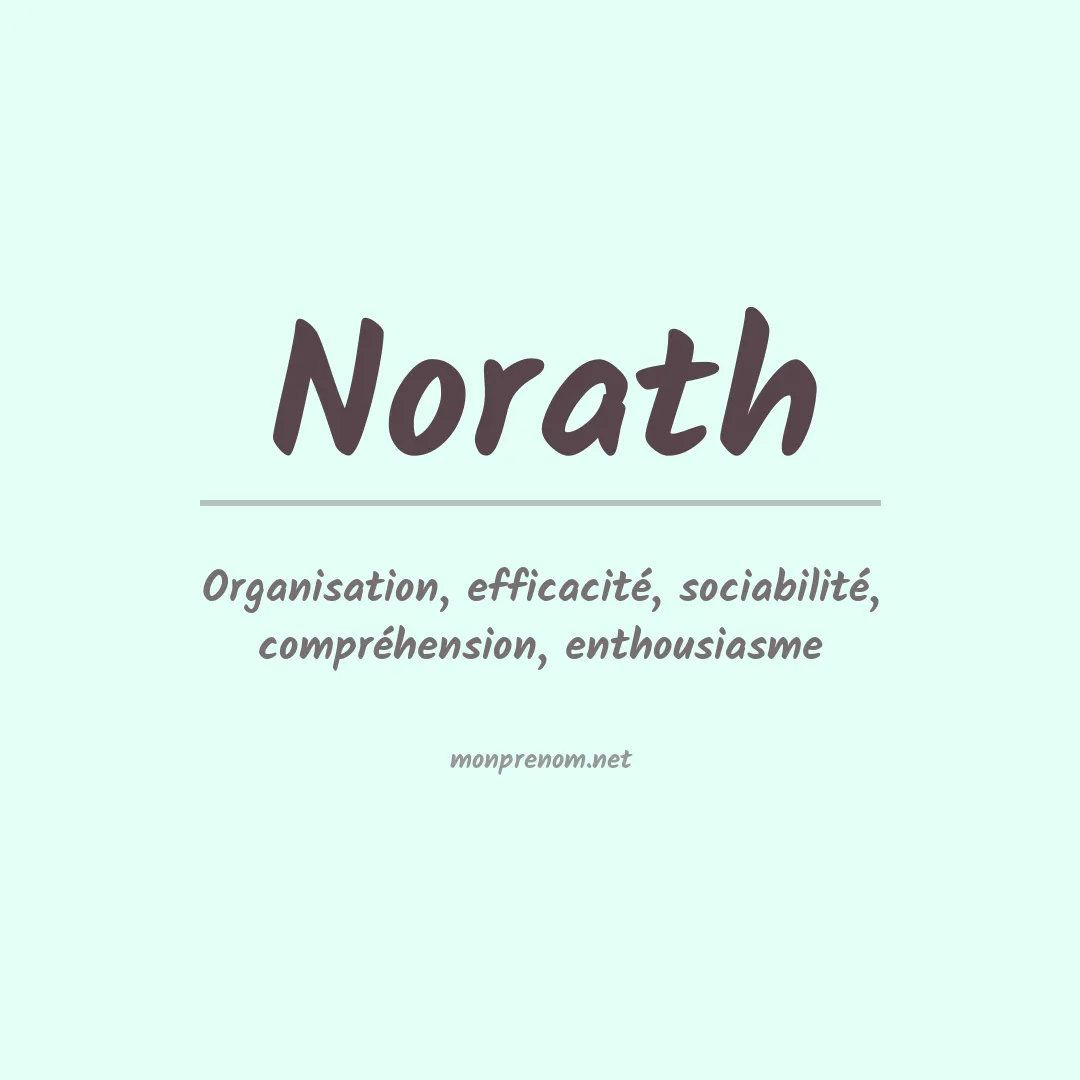 Signification du prénom Norath