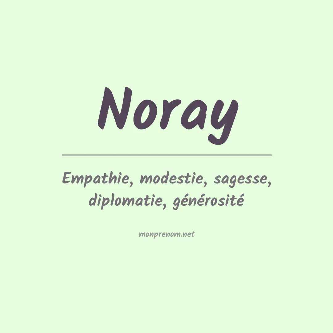Signification du prénom Noray