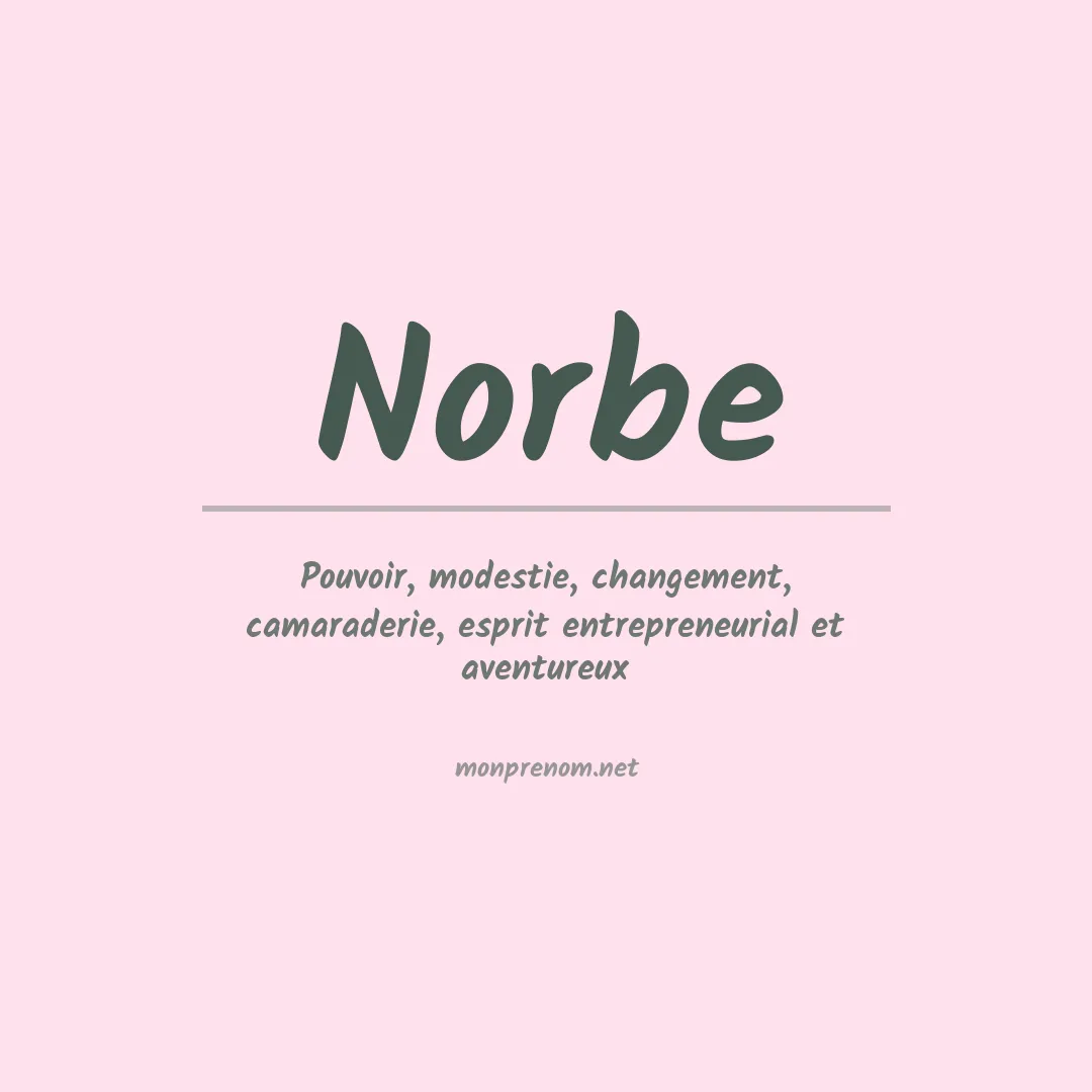 Signification du prénom Norbe