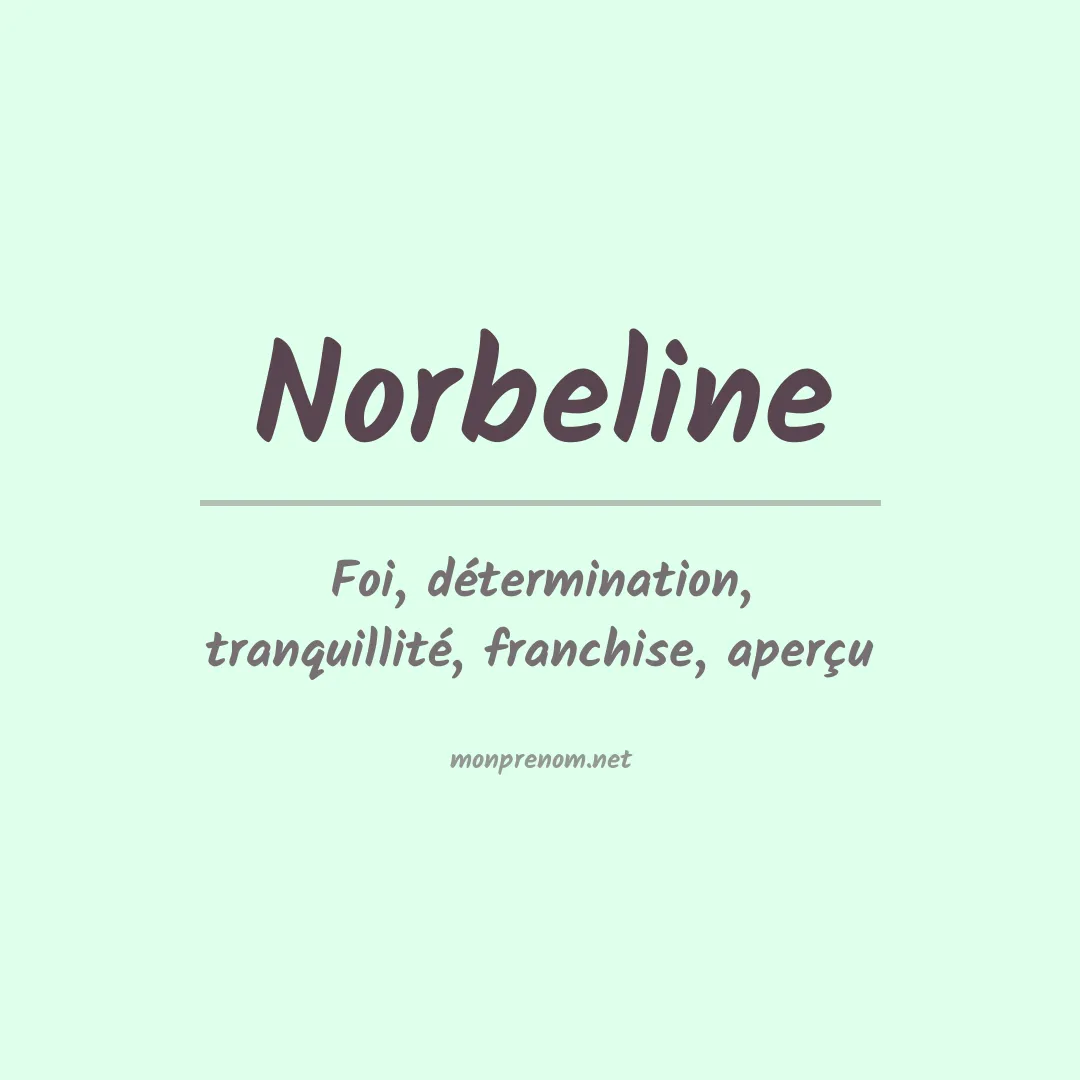 Prénom Norbeline