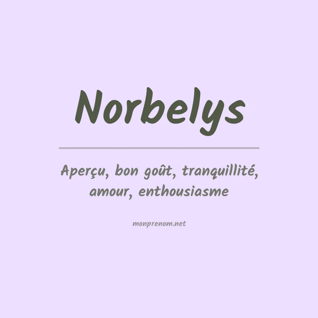 Prénom Norbelys