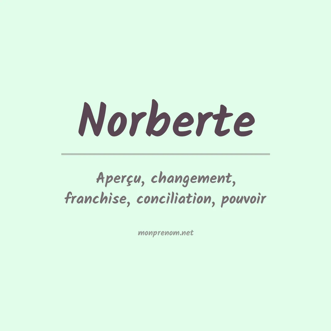 Prénom Norberte