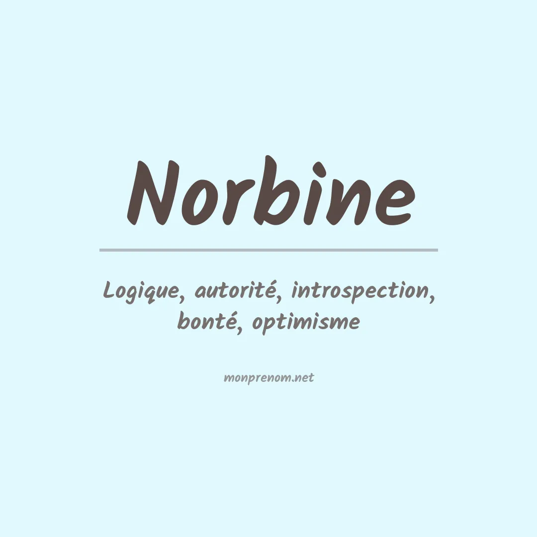 Signification du prénom Norbine