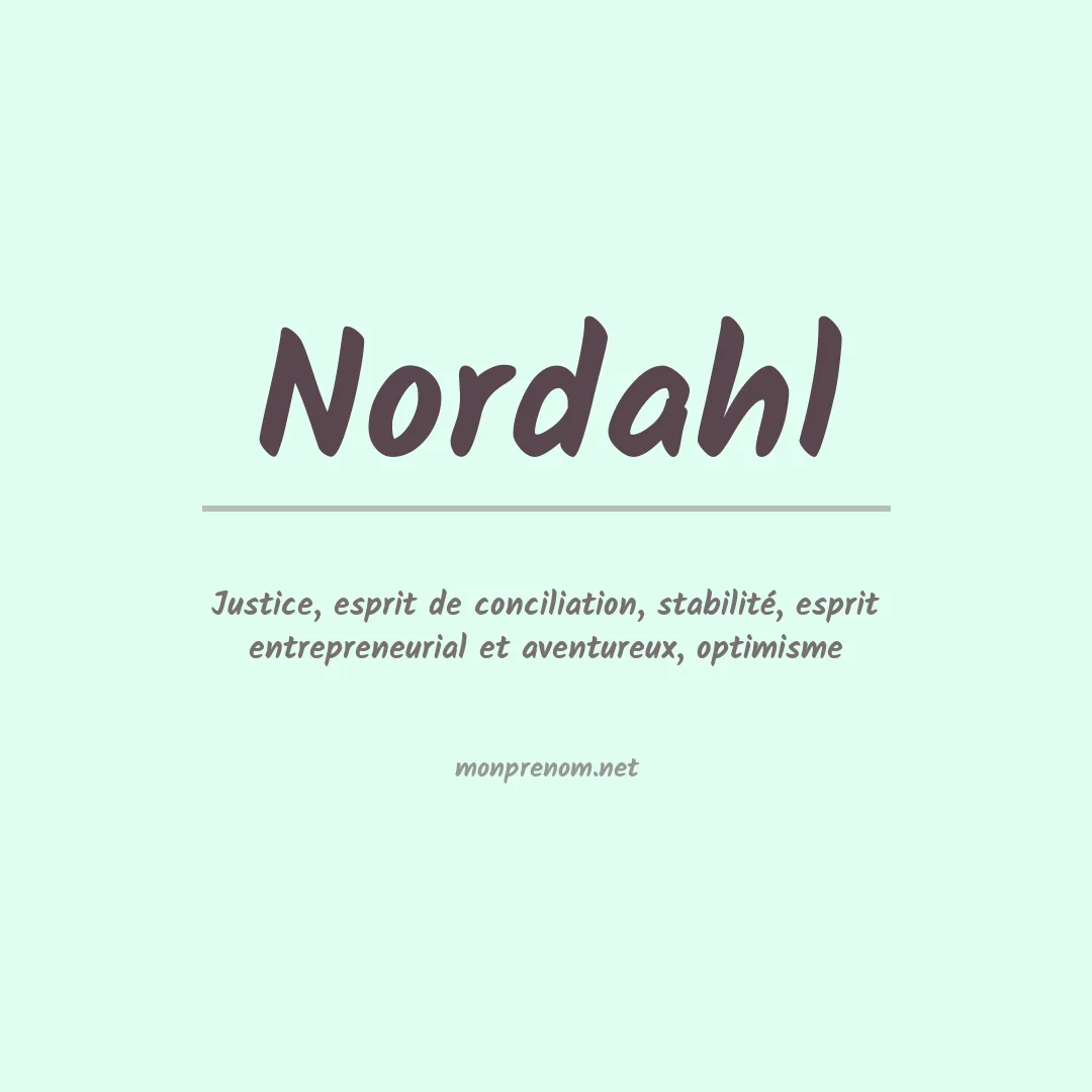 Prénom Nordahl
