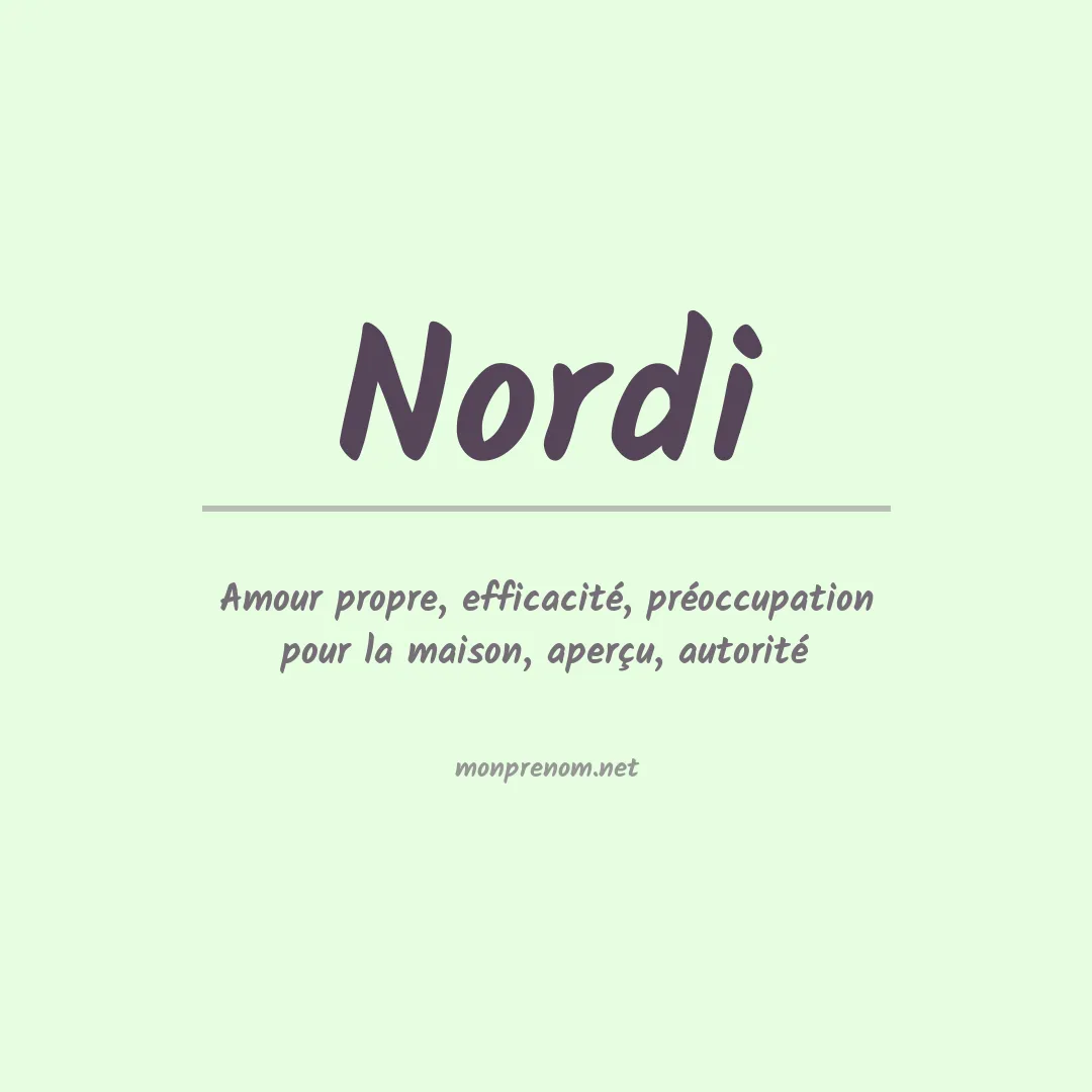 Prénom Nordi