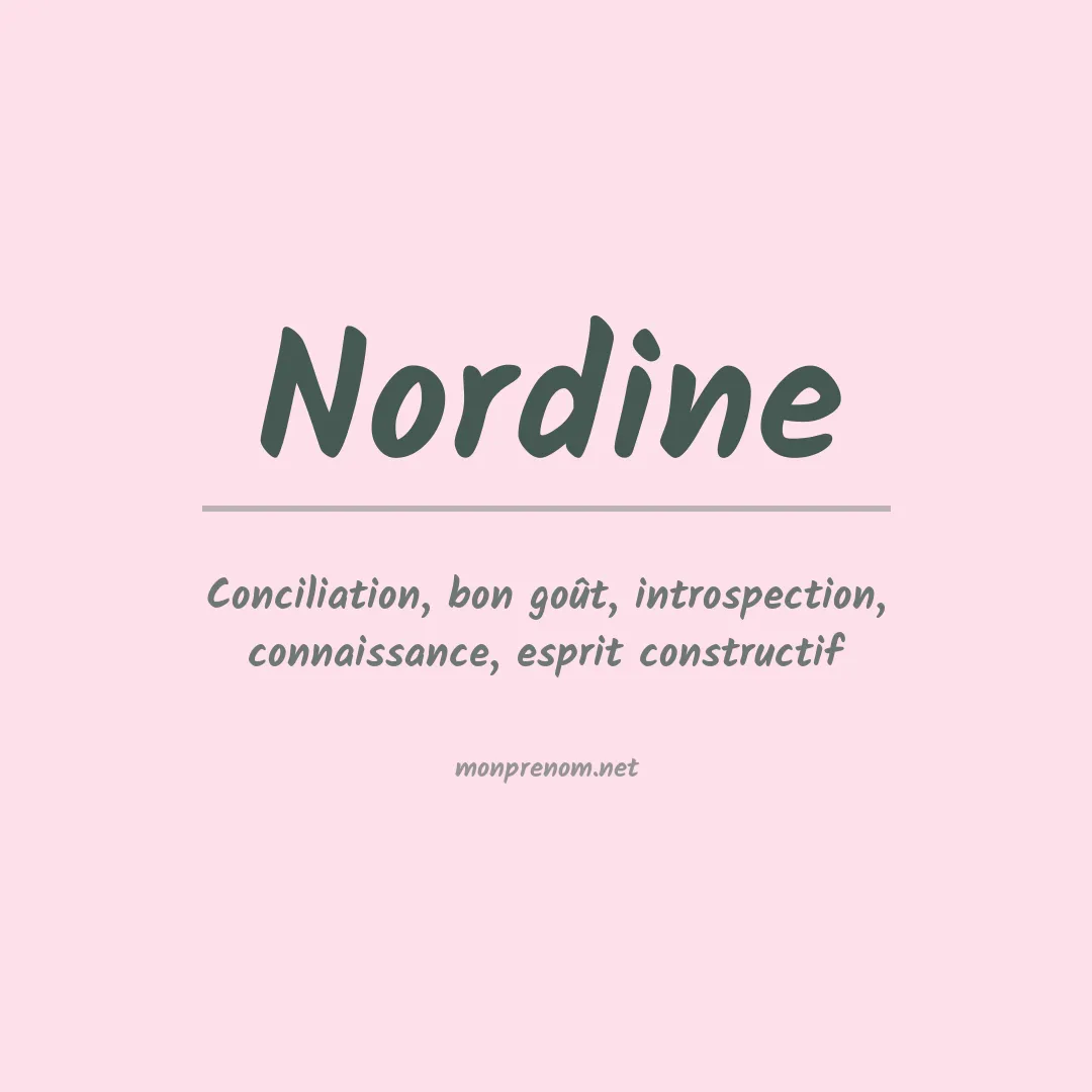 Prénom Nordine