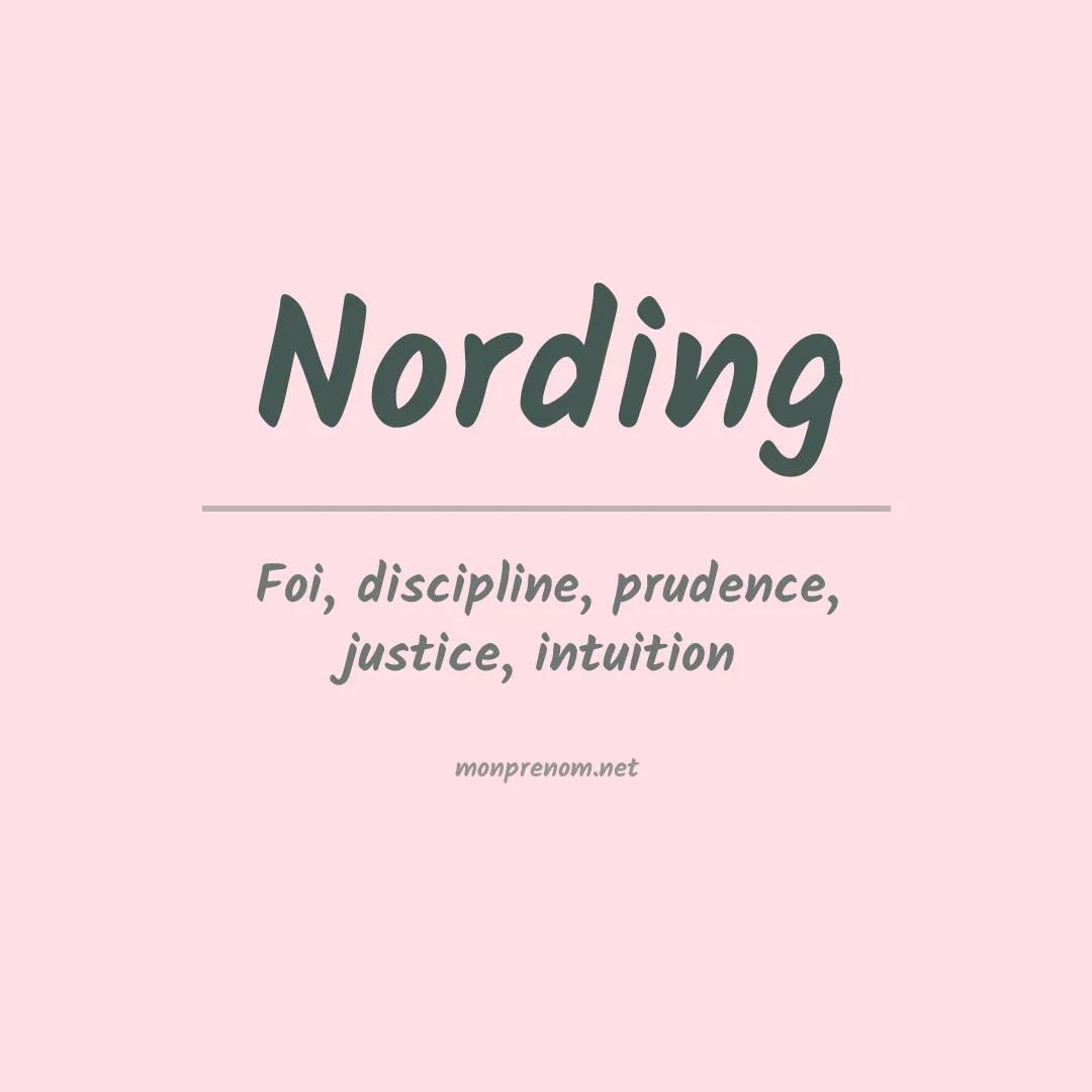 Signification du prénom Nording