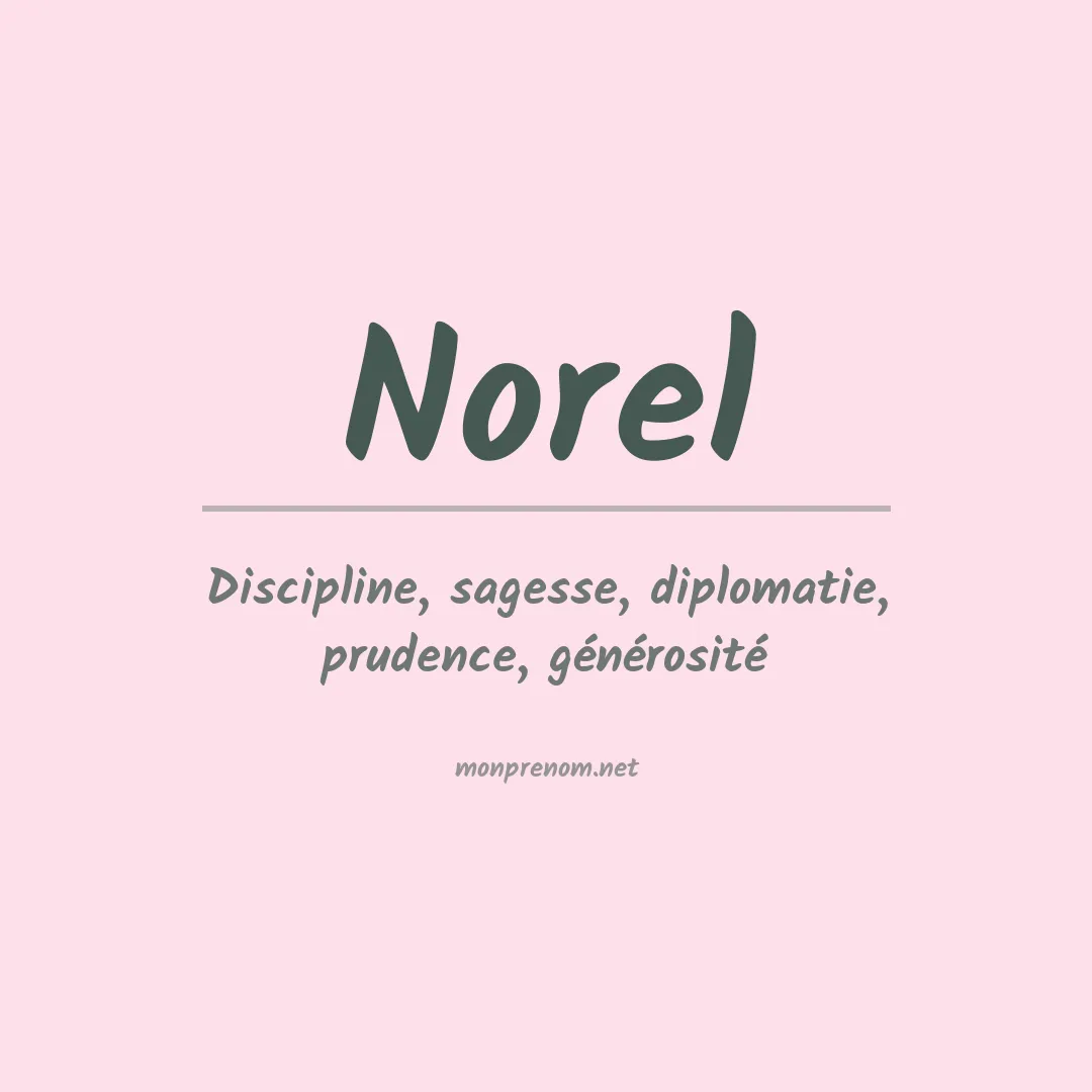 Signification du prénom Norel