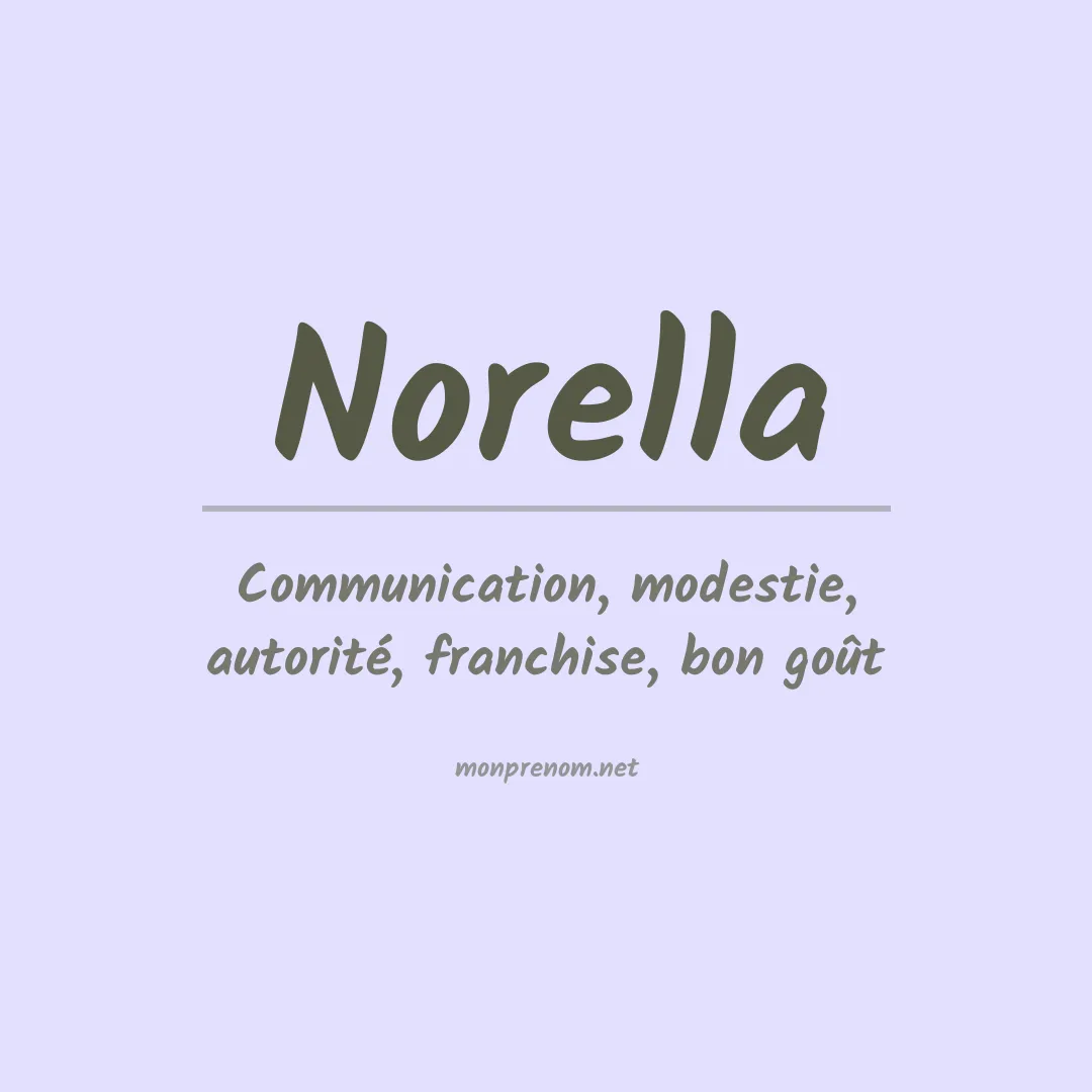 Prénom Norella