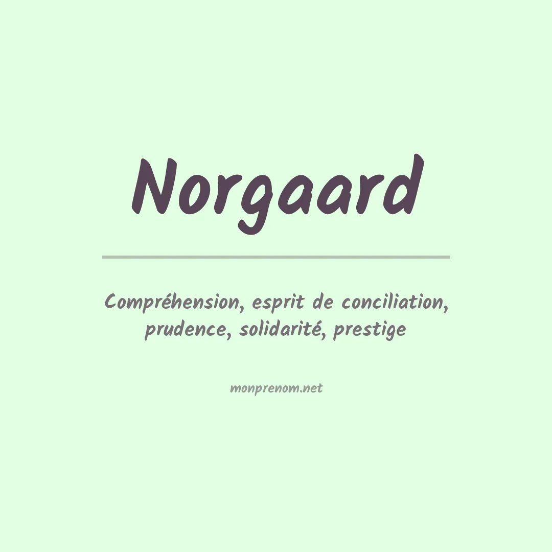 Prénom Norgaard