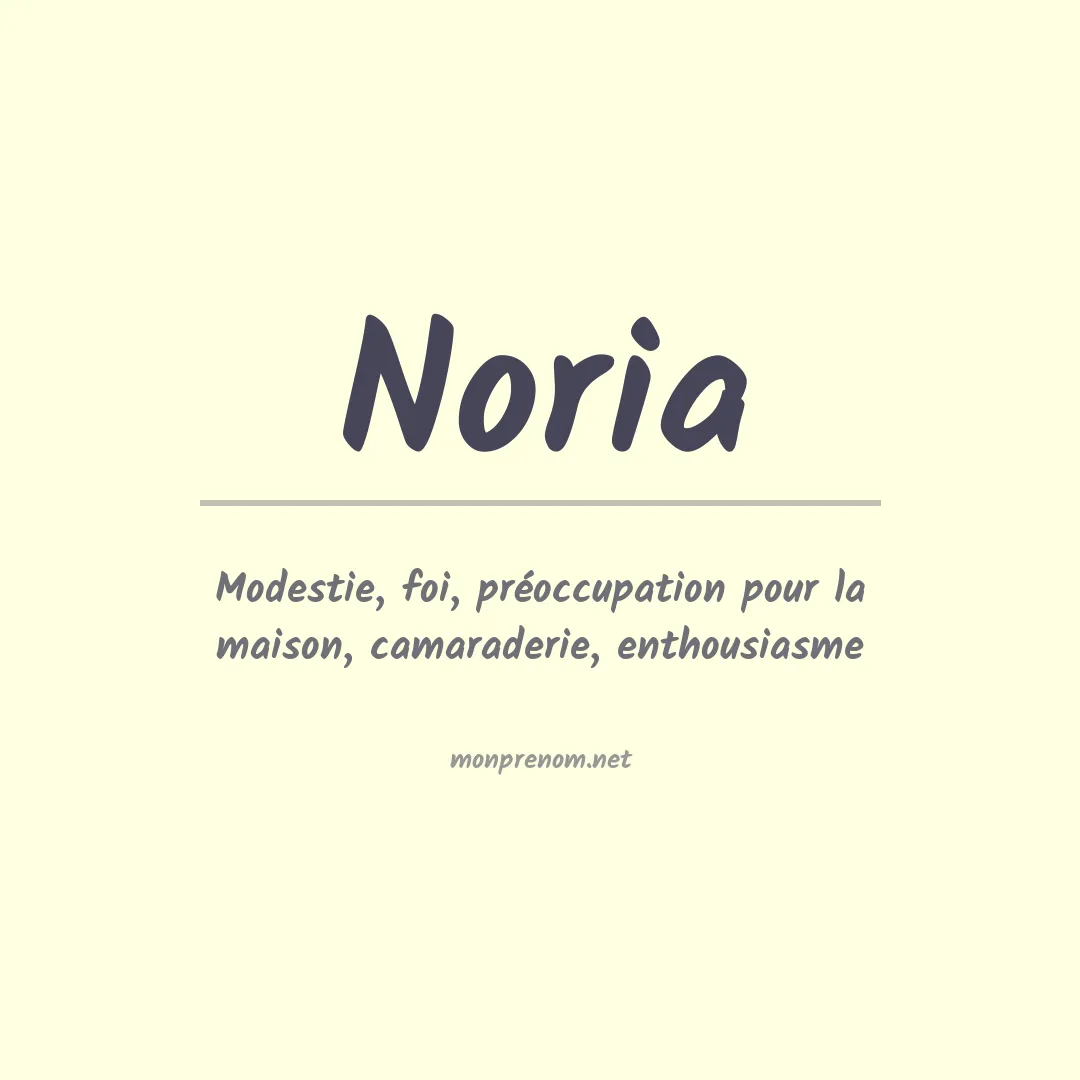 Prénom Noria