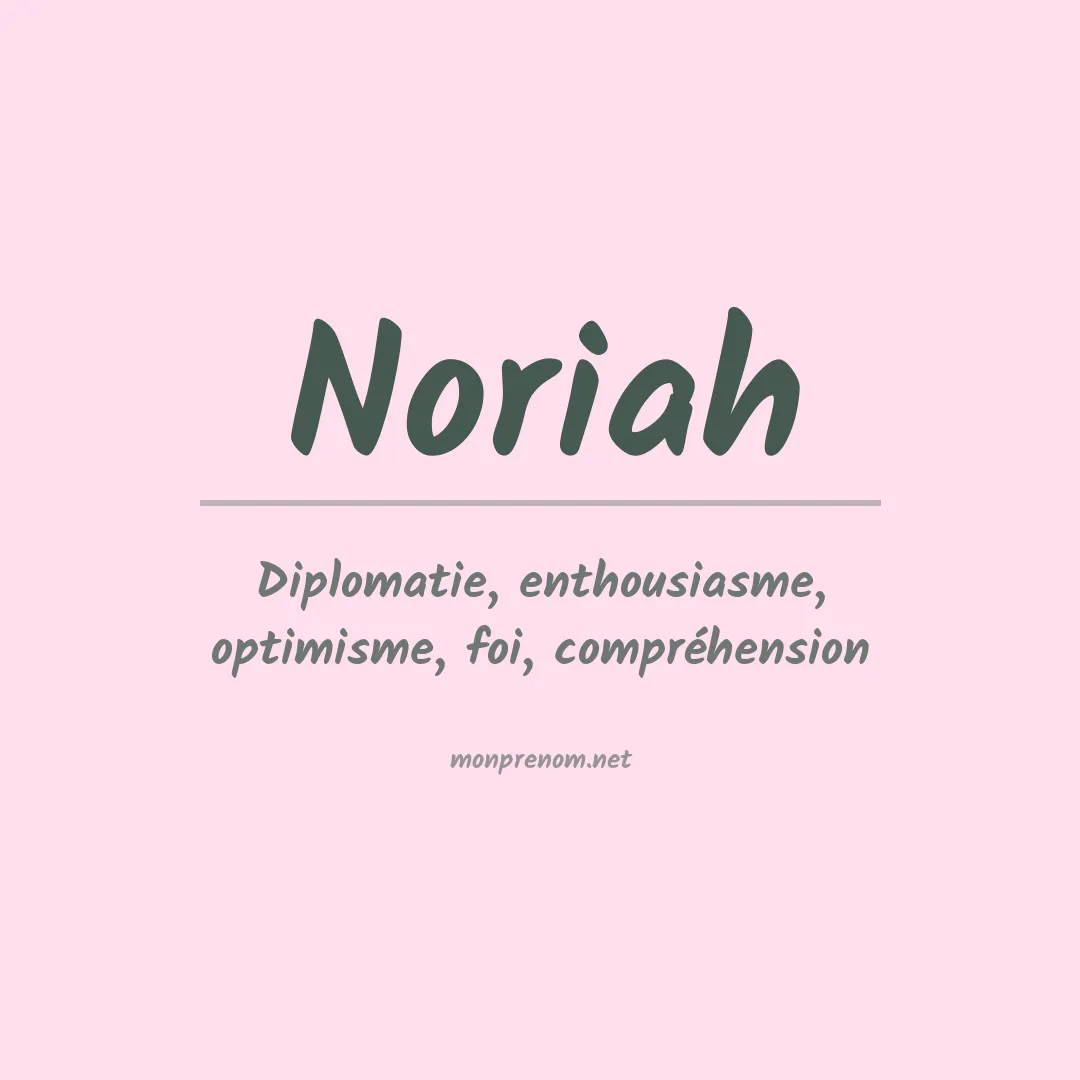 Signification du prénom Noriah