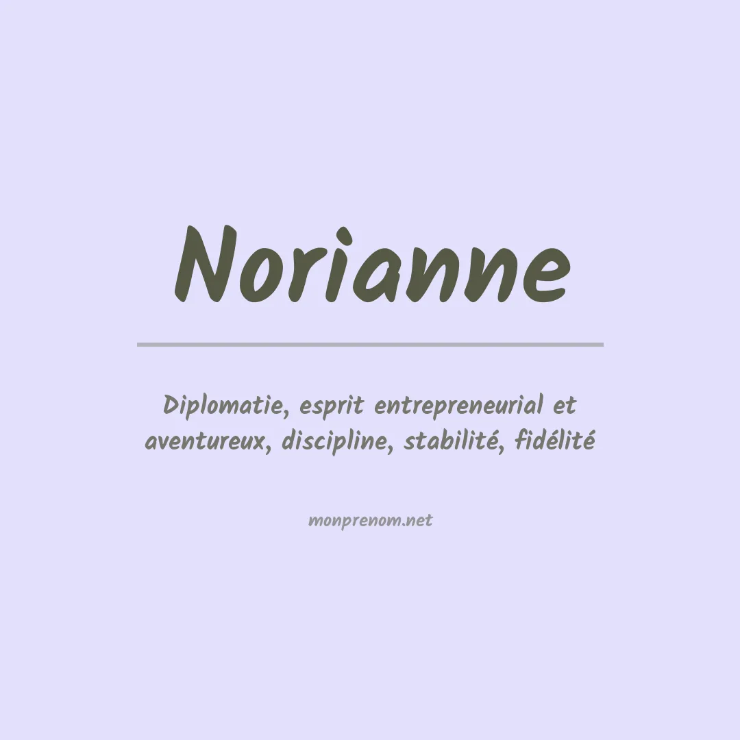 Signification du prénom Norianne