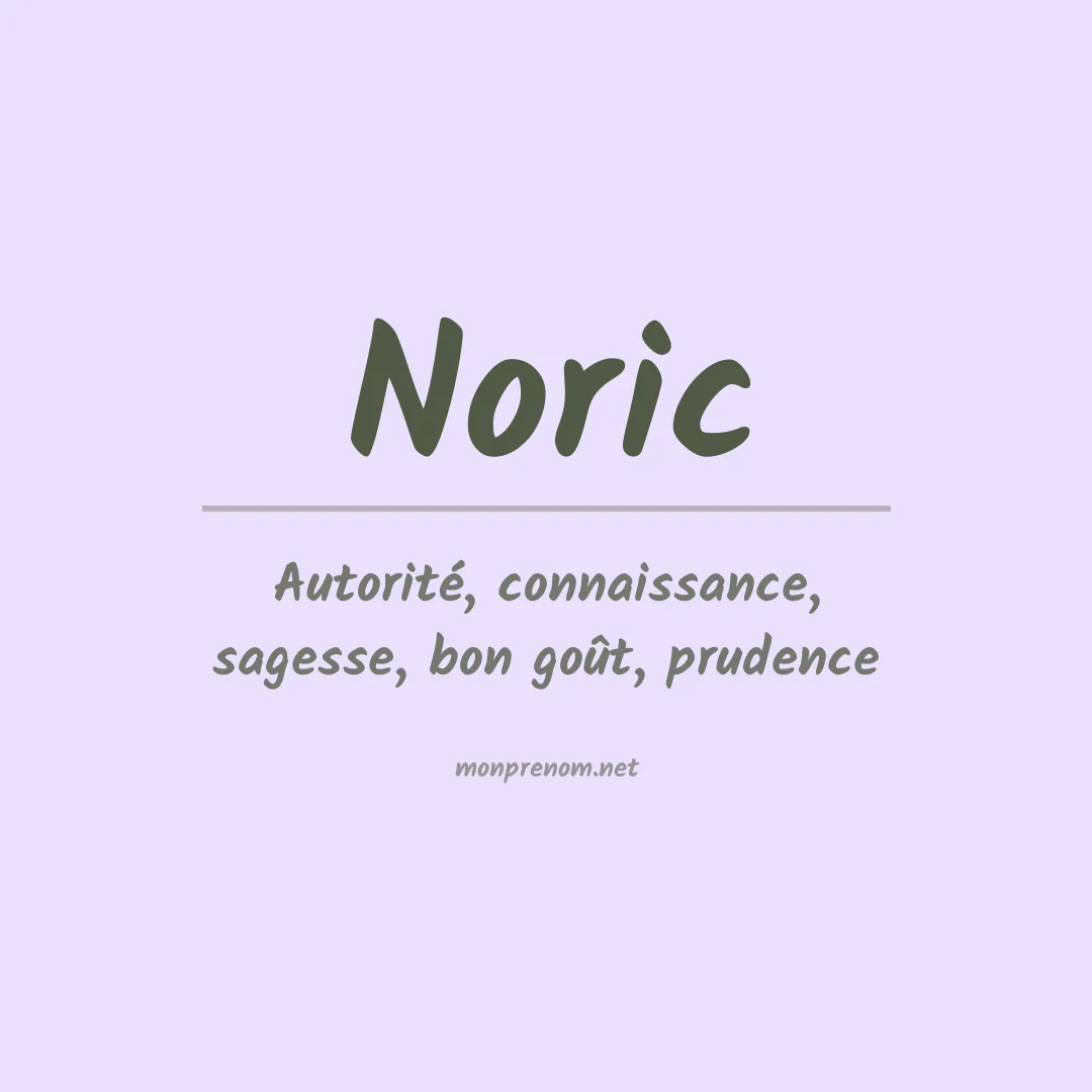 Signification du prénom Noric