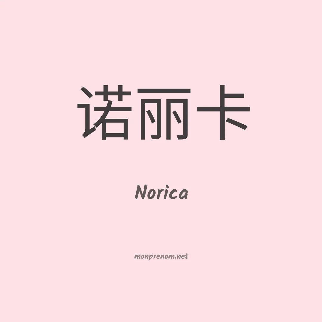 Norica en chinois