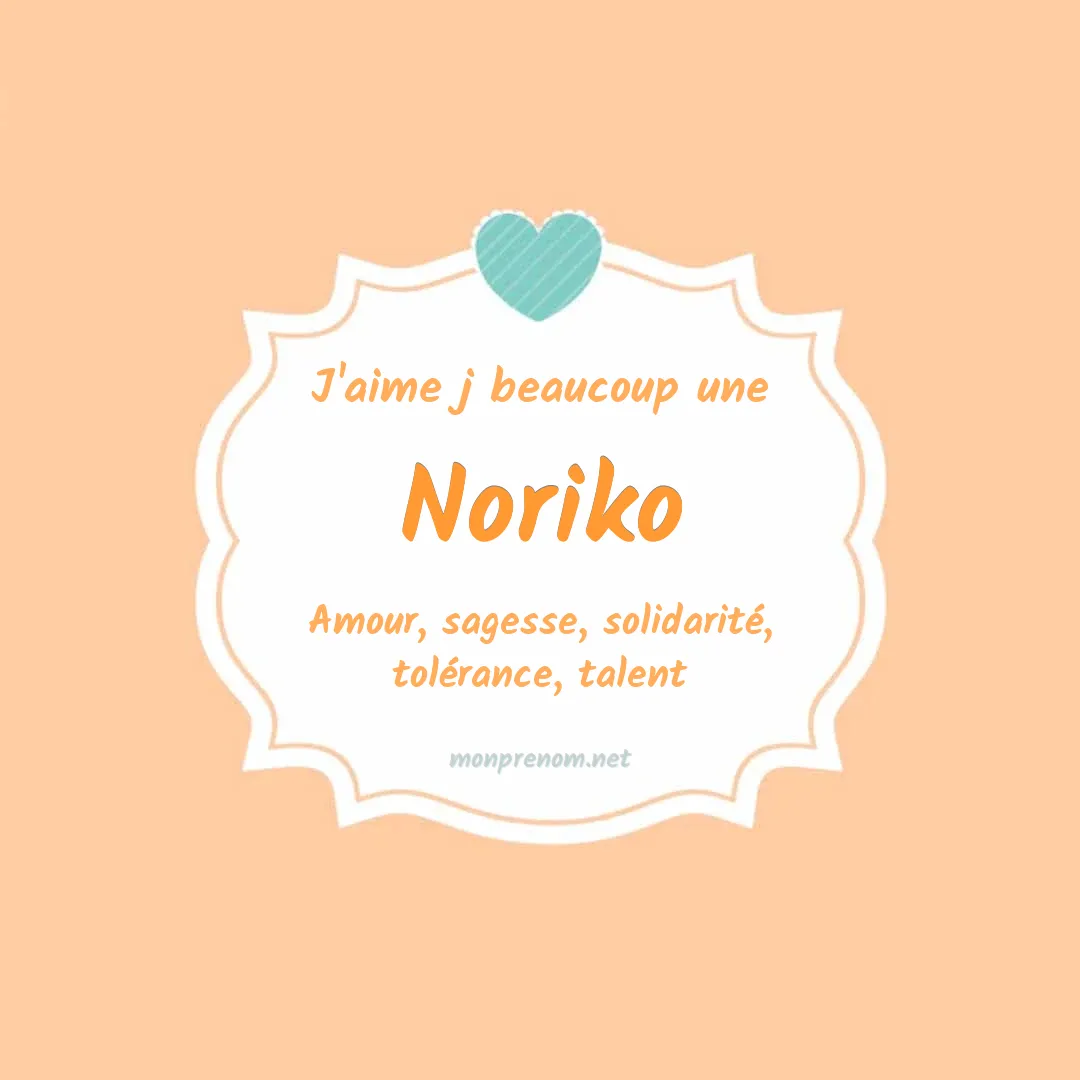 J'aime beaucoup Noriko