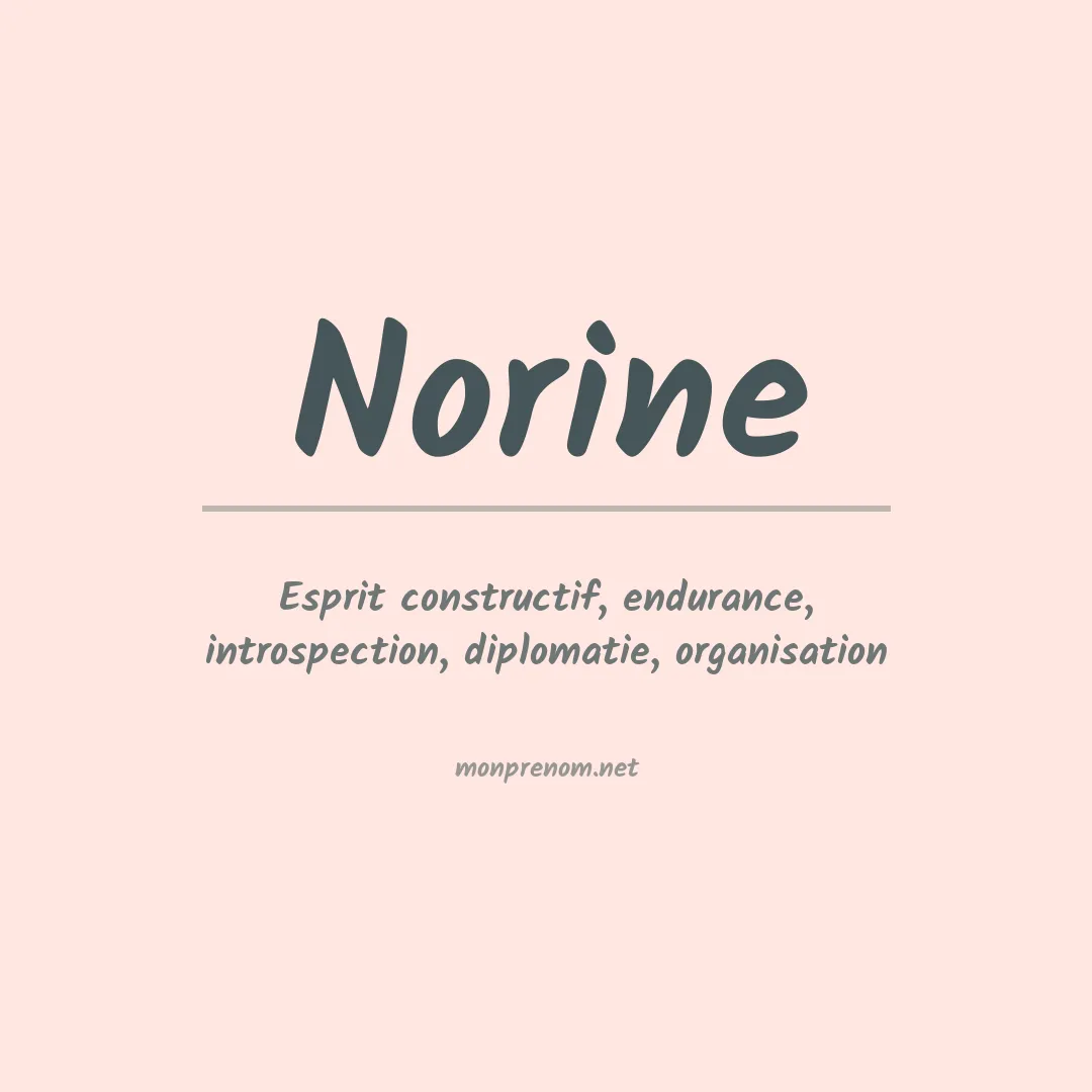Signification du prénom Norine