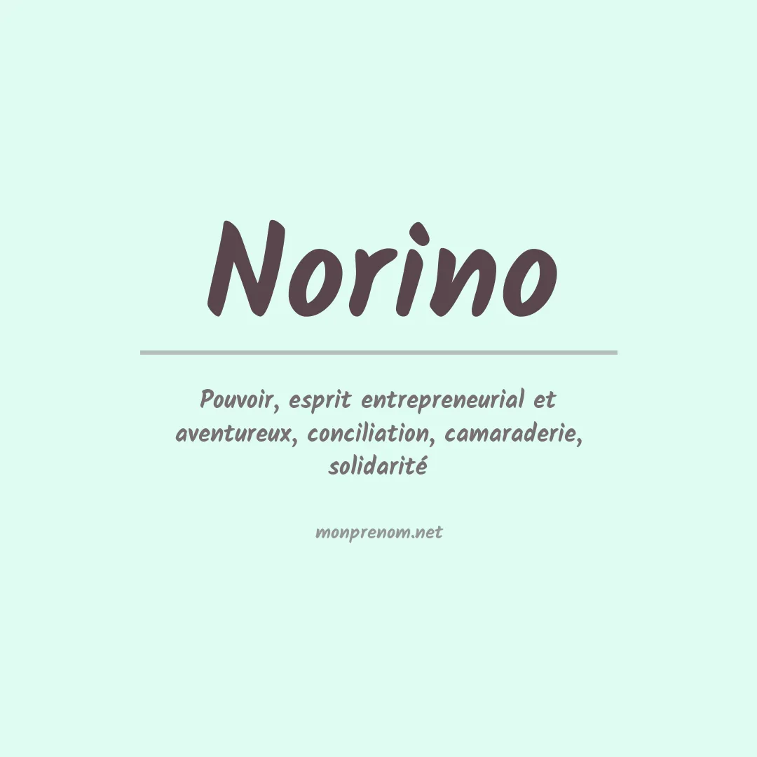 Signification du prénom Norino