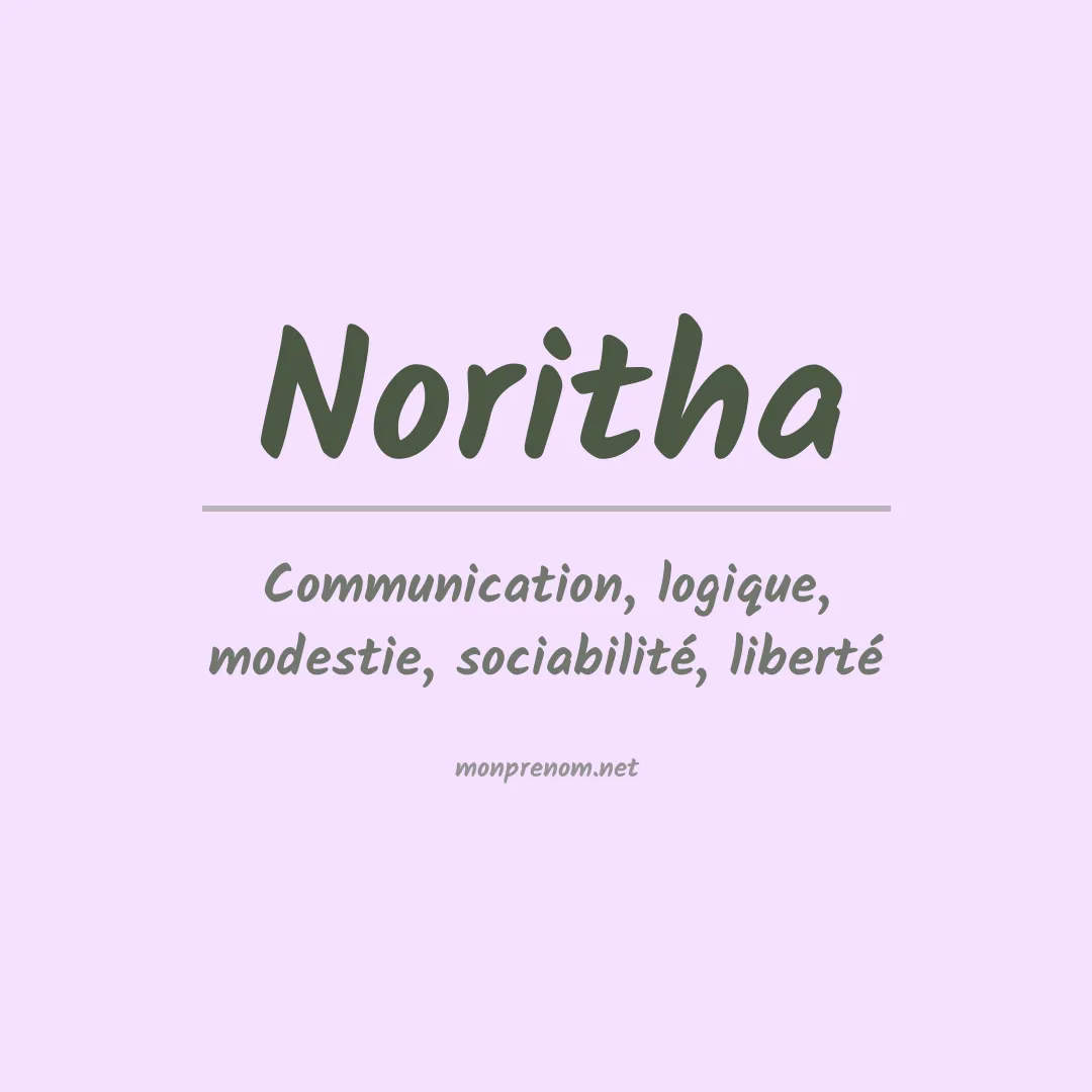Signification du prénom Noritha