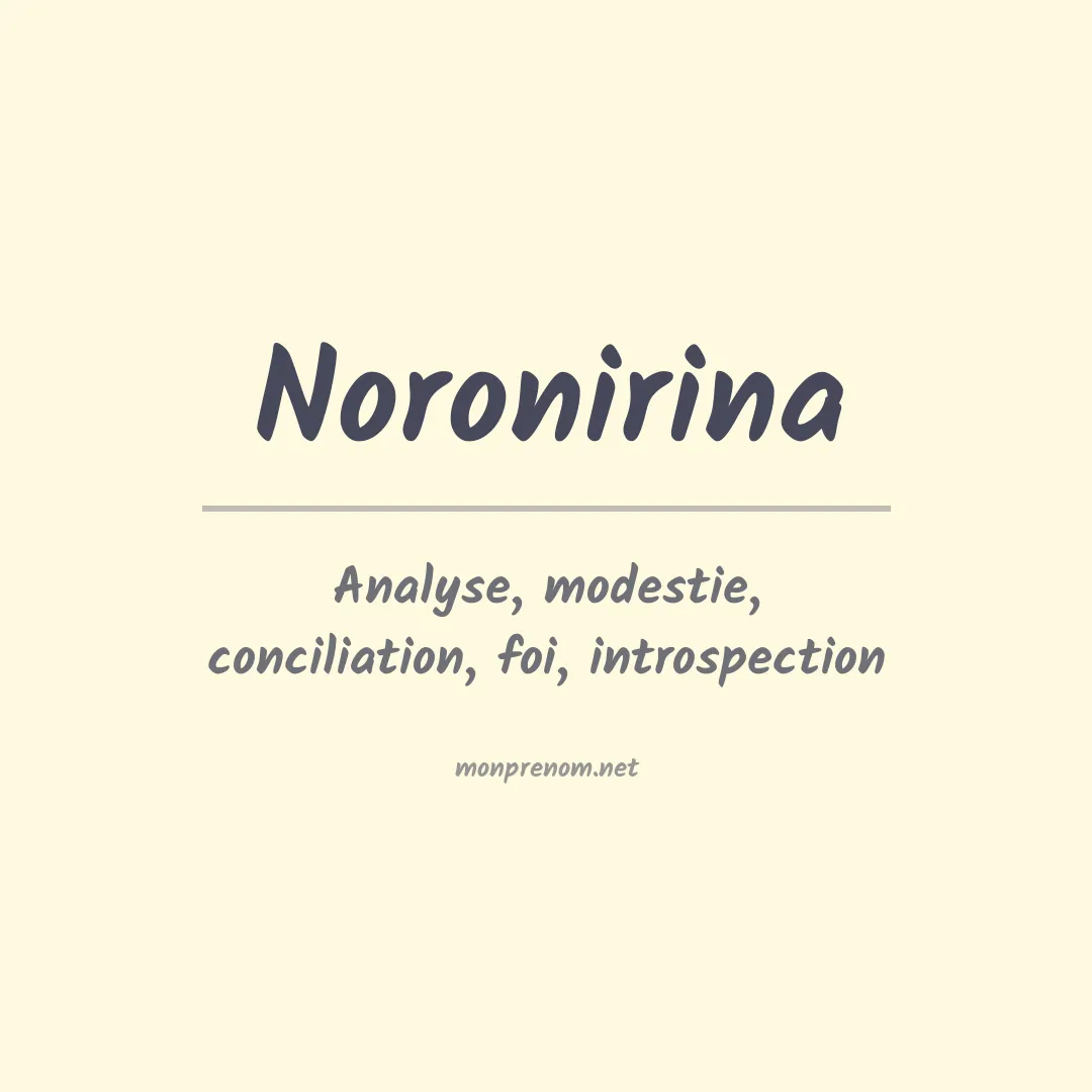 Prénom Noronirina