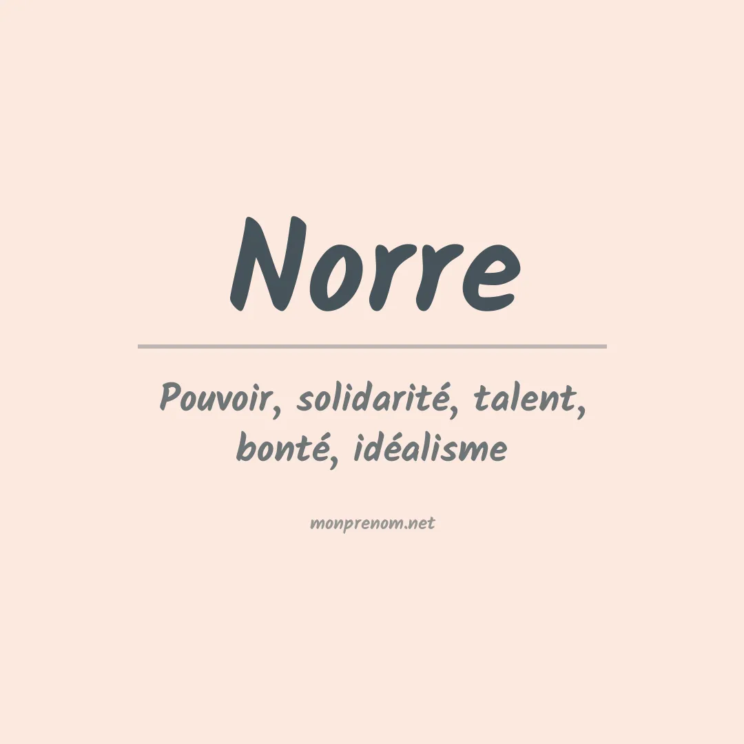 Prénom Norre