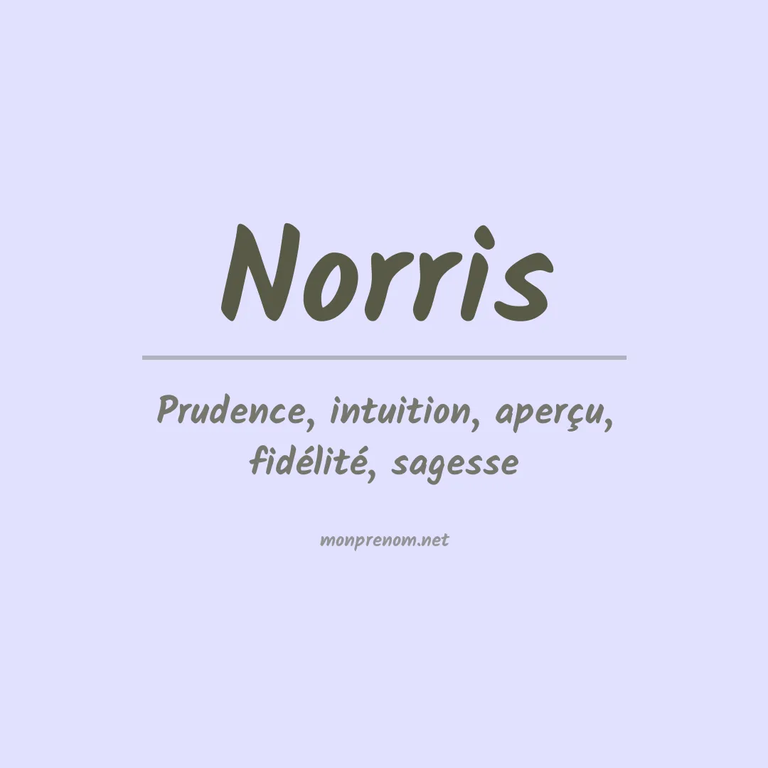 Prénom Norris