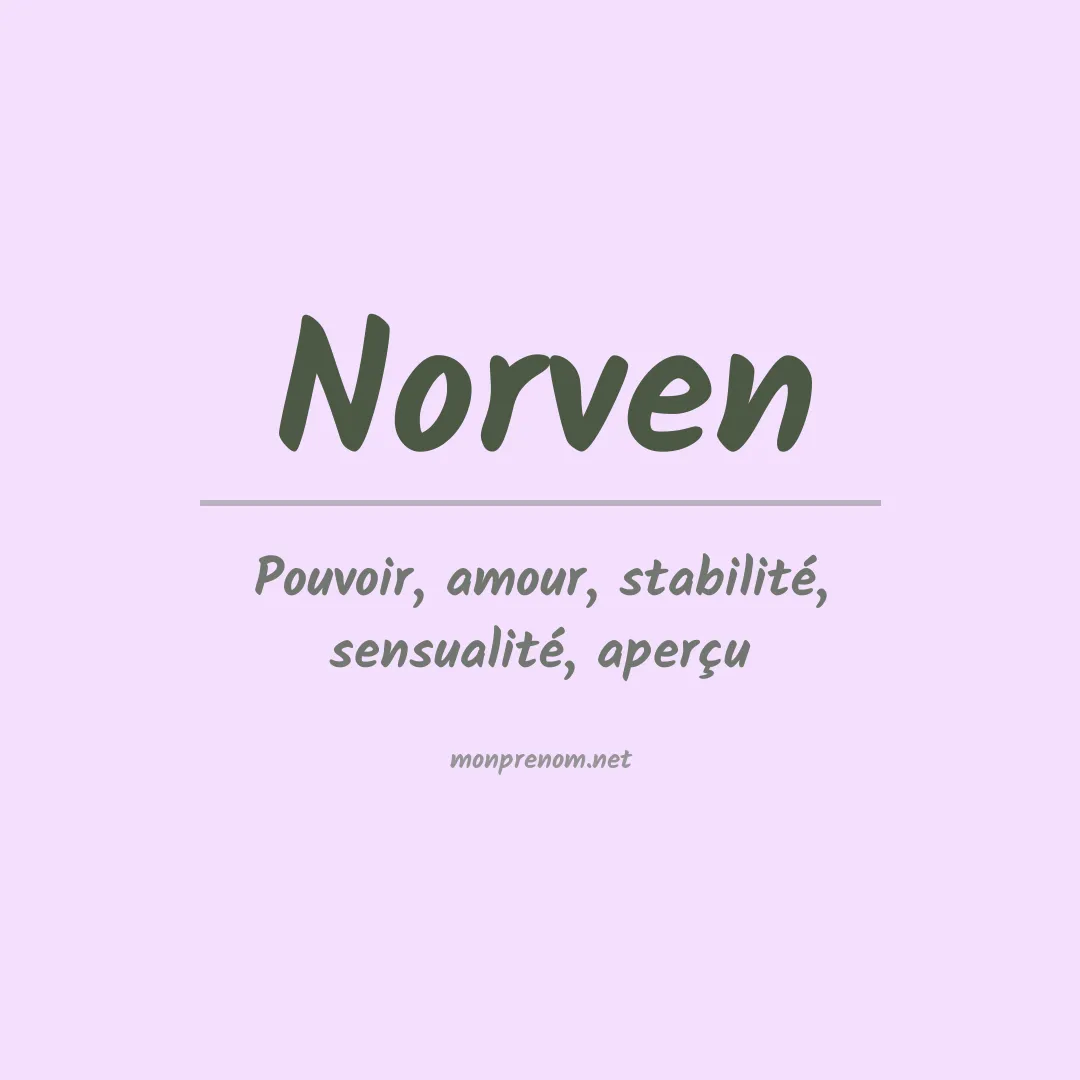 Signification du prénom Norven
