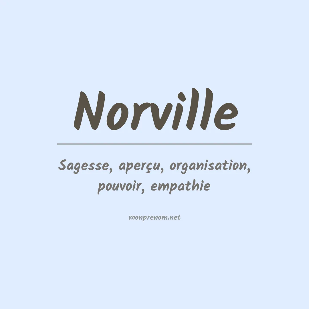Signification du prénom Norville