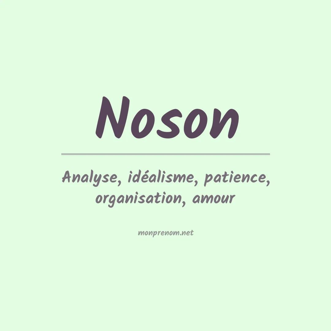 Signification du prénom Noson