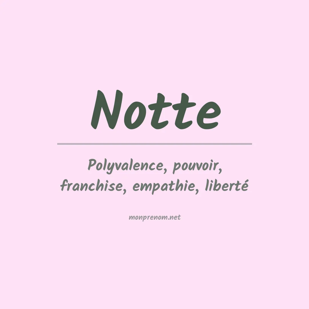 Prénom Notte