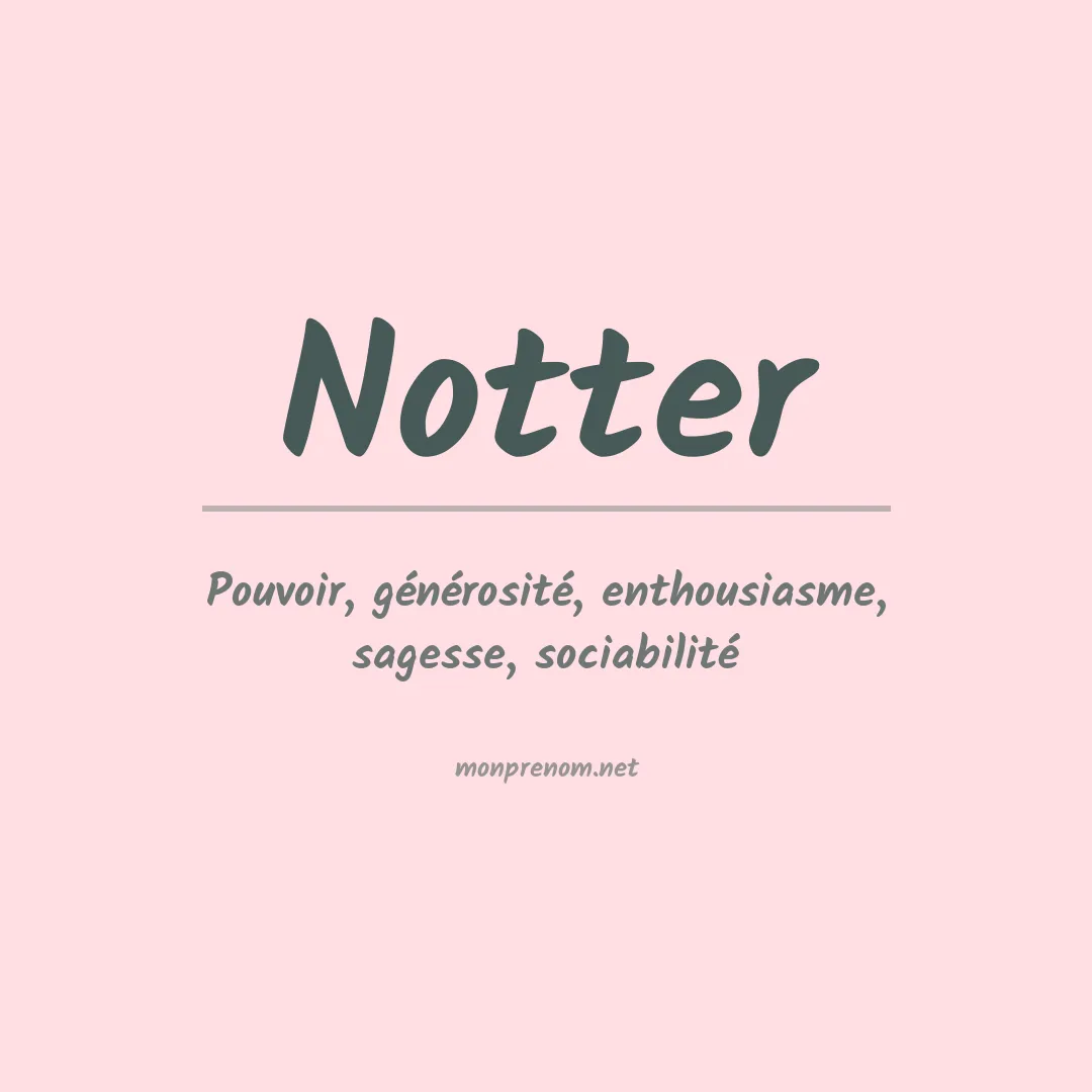 Prénom Notter