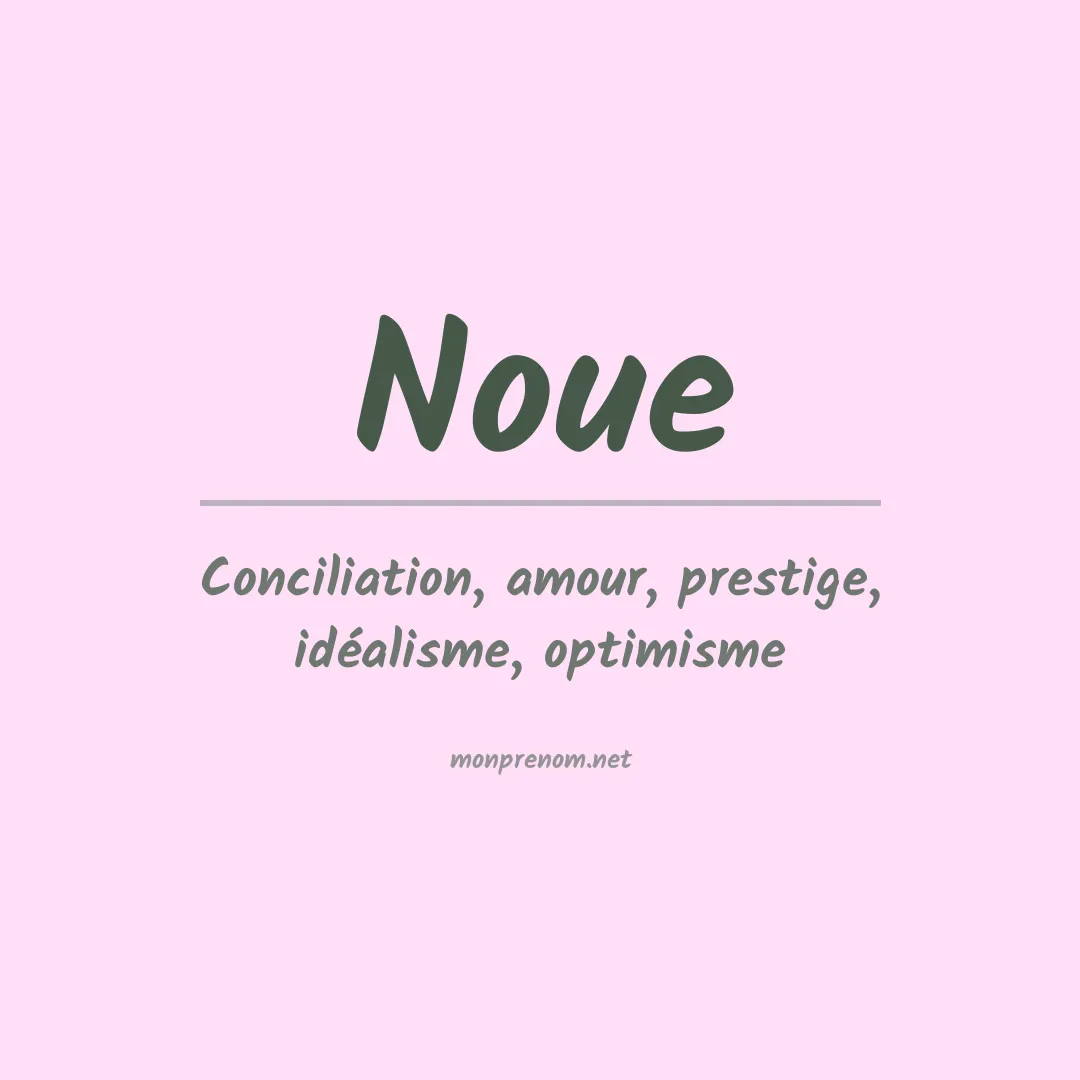 Signification du prénom Noue