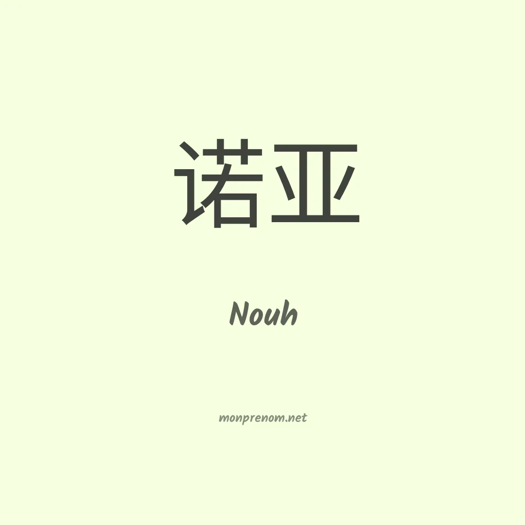 Nouh en chinois