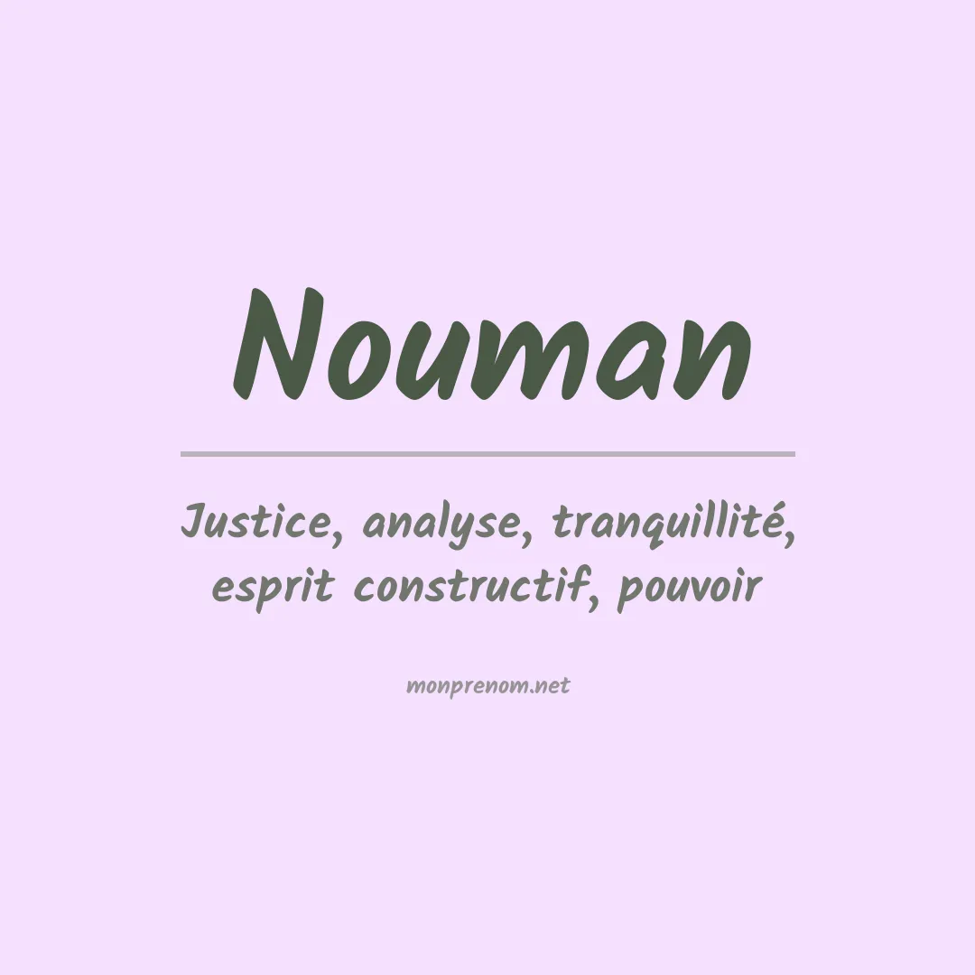 Signification du prénom Nouman